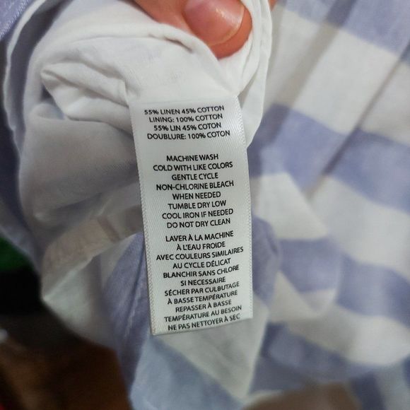 BEACHLUNCHLOUNGE Striped Linen Blend Beach Dress - Picture 6 of 6